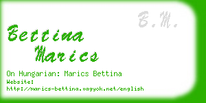 bettina marics business card